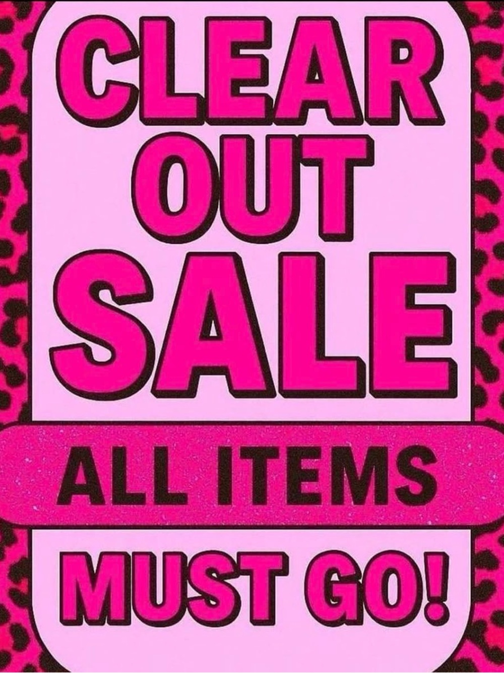 Clear Out Sale Poster - Hot Pink Promotional Print